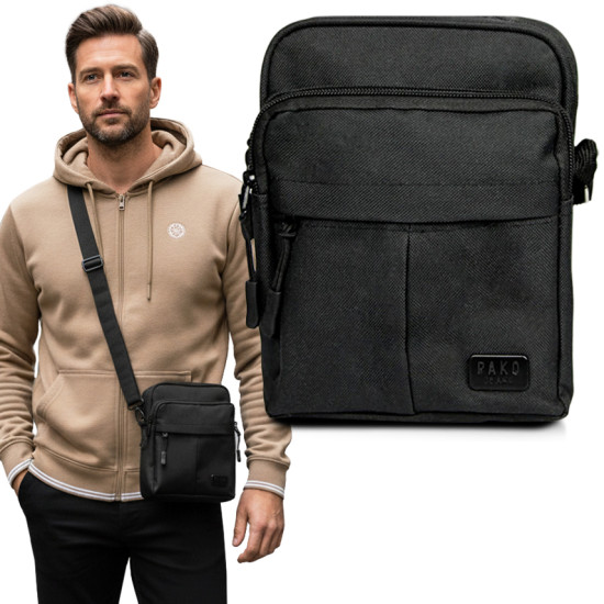 Torba męska, listonoszka na ramię czarna