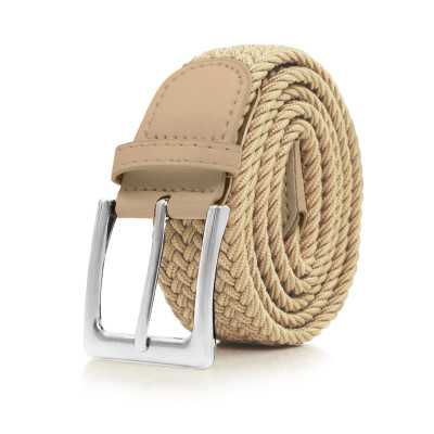 PASEK Pleciony MĘSKI do Spodni RUBB Elastyczny Gumowy JASNOBEŻOWY - Pakojeans.pl