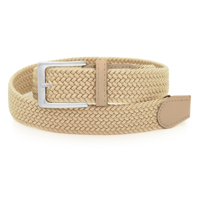 PASEK Pleciony MĘSKI do Spodni RUBB Elastyczny Gumowy JASNOBEŻOWY - Pakojeans.pl