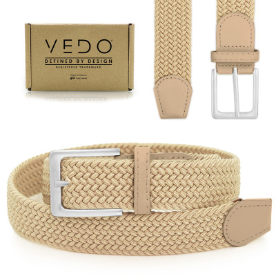 PASEK Pleciony MĘSKI do Spodni RUBB Elastyczny Gumowy JASNOBEŻOWY - Pakojeans.pl