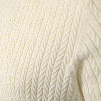 Elegancki SWETER Męski Bawełniany NICO KREMOWY Warkoczowy Splot Pako Jeans - Pakojeans.pl