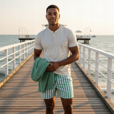 Elegancki SWETER Męski Klasyczny LOOP ZIELONY Bawełniany Pako Jeans - Pakojeans.pl