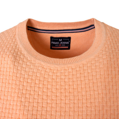 Elegancki SWETER Męski Klasyczny LOOP MORELOWY Bawełniany Pako Jeans - Pakojeans.pl