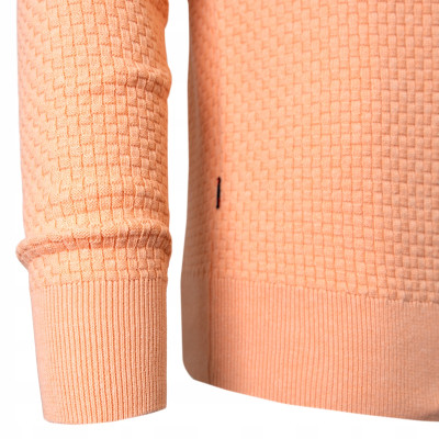 Elegancki SWETER Męski Klasyczny LOOP MORELOWY Bawełniany Pako Jeans - Pakojeans.pl