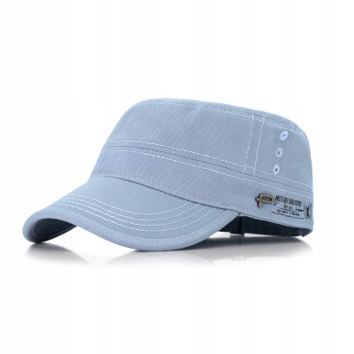 PATROLÓWKA Męska Czapka z Daszkiem Bawełniana BŁĘKITNA Pako Jeans - Pakojeans.pl