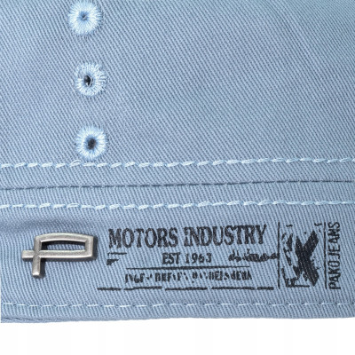 PATROLÓWKA Męska Czapka z Daszkiem Bawełniana BŁĘKITNA Pako Jeans - Pakojeans.pl