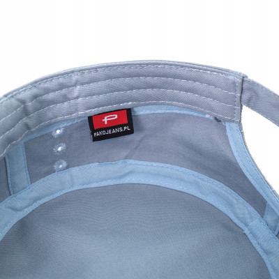 PATROLÓWKA Męska Czapka z Daszkiem Bawełniana BŁĘKITNA Pako Jeans - Pakojeans.pl