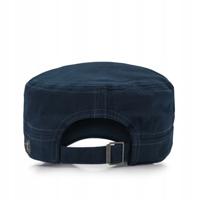 PATROLÓWKA Męska Czapka z Daszkiem Bawełniana GRANATOWA Pako Jeans - Pakojeans.pl