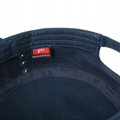 PATROLÓWKA Męska Czapka z Daszkiem Bawełniana GRANATOWA Pako Jeans - Pakojeans.pl