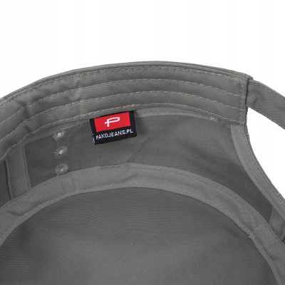 PATROLÓWKA Męska Czapka z Daszkiem Bawełniana GRAFITOWA Pako Jeans - Pakojeans.pl