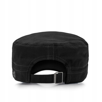 PATROLÓWKA Męska Czapka z Daszkiem Bawełniana CZARNA Pako Jeans - Pakojeans.pl