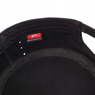 PATROLÓWKA Męska Czapka z Daszkiem Bawełniana CZARNA Pako Jeans - Pakojeans.pl