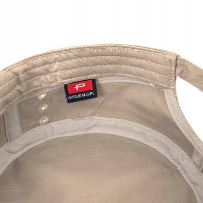 PATROLÓWKA Męska Czapka z Daszkiem Bawełniana BEŻOWA Pako Jeans - Pakojeans.pl