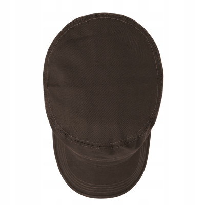 PATROLÓWKA Męska Czapka z Daszkiem Bawełniana CIEMNOBRĄZOWA Pako Jeans