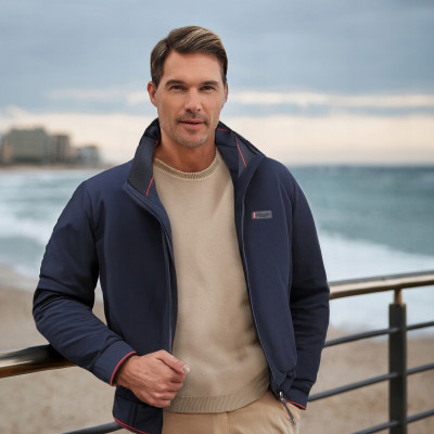 KURTKA BOMBERKA Męska Zimowa bez Kaptura Ciepła DIUM GRANATOWA Pako Jeans - Pakojeans.pl