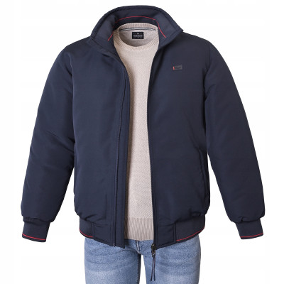 KURTKA BOMBERKA Męska Zimowa bez Kaptura Ciepła DIUM GRANATOWA Pako Jeans - Pakojeans.pl