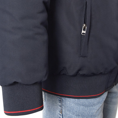 KURTKA BOMBERKA Męska Zimowa bez Kaptura Ciepła DIUM GRANATOWA Pako Jeans - Pakojeans.pl