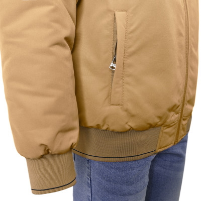 KURTKA BOMBERKA Męska Zimowa bez Kaptura Ciepła DIUM BEŻOWA Pako Jeans - Pakojeans.pl