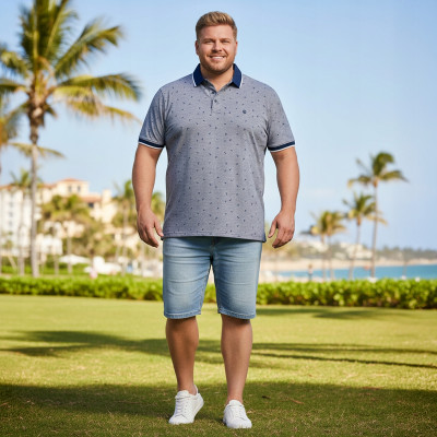 POLO Koszulka Męska GRANATOWA Bawełniana GAEL Elegancka Pako Jeans - Pakojeans.pl