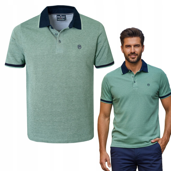 POLO Koszulka Męska MIĘTOWA Bawełniana TERLA Elegancka Pako Jeans - Pakojeans.pl