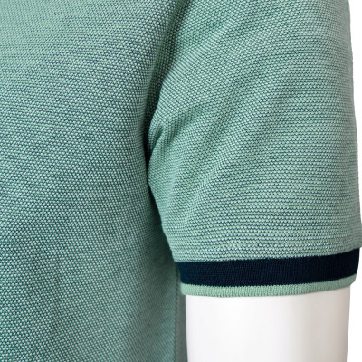 POLO Koszulka Męska MIĘTOWA Bawełniana TERLA Elegancka Pako Jeans - Pakojeans.pl