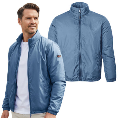 KURTKA BOMBERKA Męska Przejściowa z Kapturem SAM NIEBIESKA Pako Jeans - Pakojeans.pl