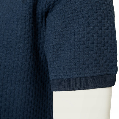 POLO Koszulka Męska GRANATOWA Bawełniana MERCANT Elegancka Pako Jeans - Pakojeans.pl