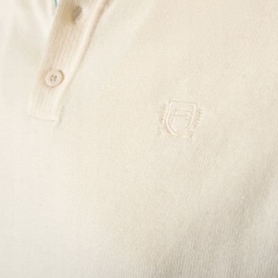 POLO Dzianinowe Koszulka Męska ECRU Bawełniana RIOS Pako Jeans - Pakojeans.pl