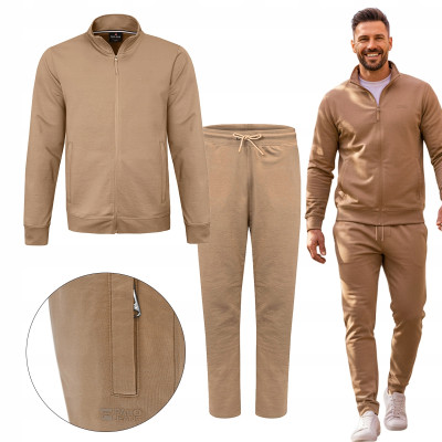 DRES Męski KOMPLET Bawełniany Bluza bez Kaptura i Spodnie Nieocieplane - Pakojeans.pl