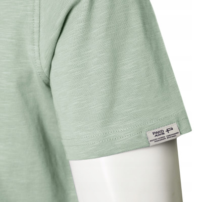 T-SHIRT Męski Koszulka w Serek MIĘTOWA Bawełniana NOEL Pako Jeans - Pakojeans.pl