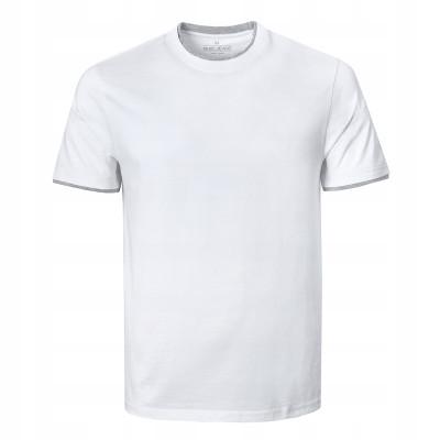T-SHIRT Męski Klasyczna Koszulka Bawełniana FINLEY BIAŁY Pako Jeans - Pakojeans.pl