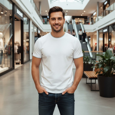 T-SHIRT Męski Klasyczna Koszulka Bawełniana FINLEY BIAŁY Pako Jeans - Pakojeans.pl