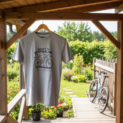 T-SHIRT Męski Koszulka SZARA Melanż Gruba Bawełna RENAL Pako Jeans - Pakojeans.pl