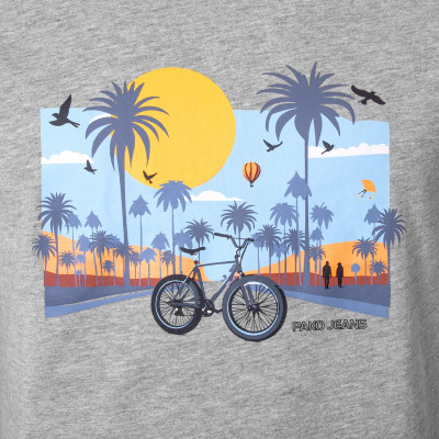 T-SHIRT Męski Koszulka SZARA Melanż Gruba Bawełna SUNNER Pako Jeans - Pakojeans.pl