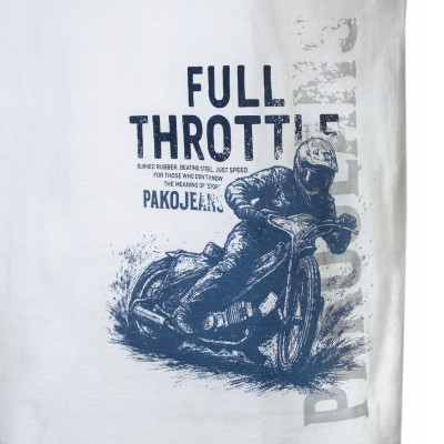 T-SHIRT Męski Koszulka BIAŁA Gruba Bawełna TROTON Pako Jeans - Pakojeans.pl