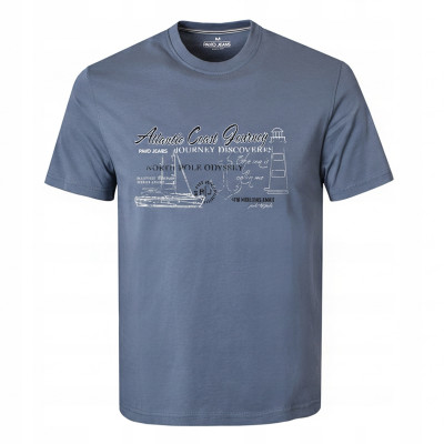 T-SHIRT Męski Koszulka SZARONIESKA Gruba Bawełna PORT Pako Jeans - Pakojeans.pl