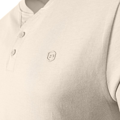 T-SHIRT Męski Koszulka w Serek JASNOBEŻOWY Bawełna TOTAIL Pako Jeans - Pakojeans.pl