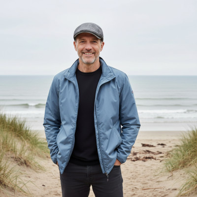 Kaszkiet męski na lato Pako Jeans jasno szary 7060-1