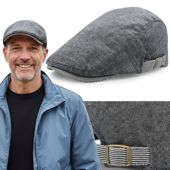 Kaszkiet męski na lato Pako Jeans jasno szary 7060-1