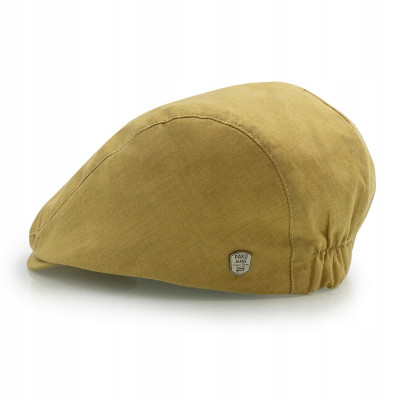 Kaszkiet letni czapka męska żółta bawełna