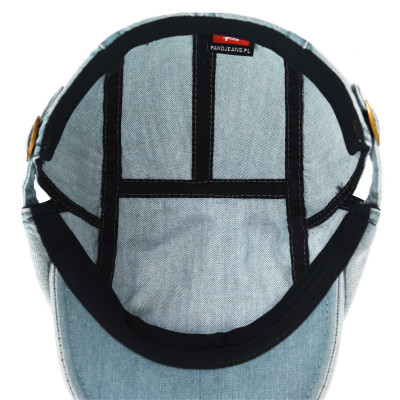 KASZKIET Męski Bawełniany Czapka na Lato BŁĘKITNY Jeansowy Pako Jeans - Pakojeans.pl