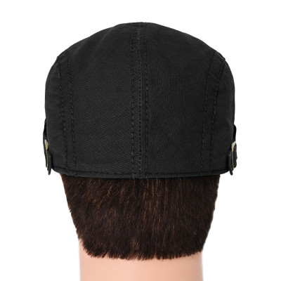 Klasyczny KASZKIET Męski Czapka Bawełniana Casual CZARNY Pako Jeans - Pakojeans.pl