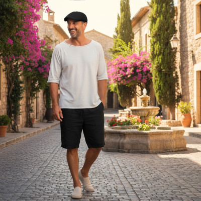 Kaszkiet męski bawełniany Peaky Blinders czarny