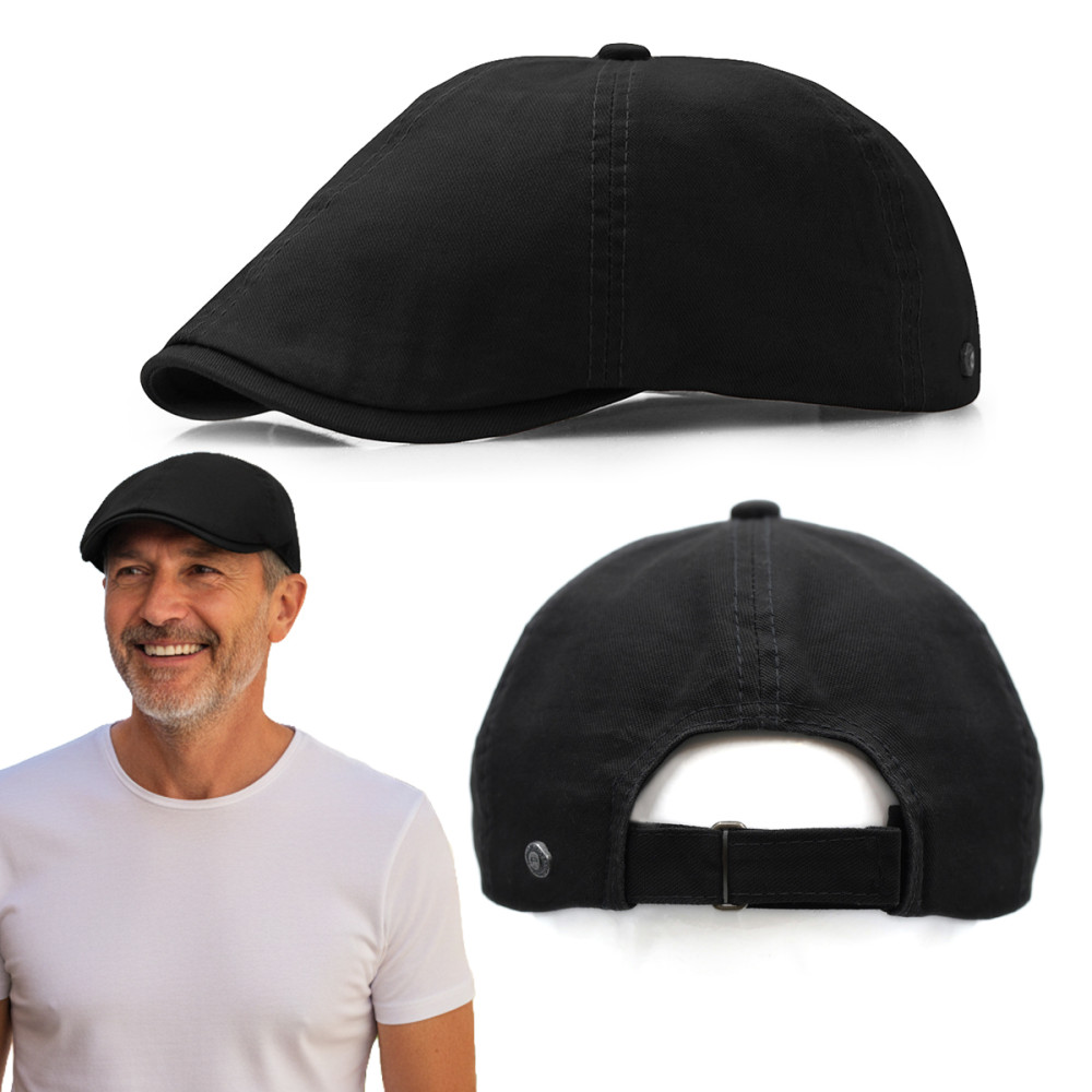 Kaszkiet męski bawełniany Peaky Blinders czarny