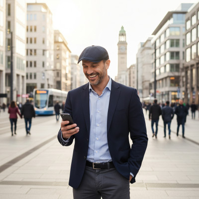 Kaszkiet męski bawełniany Peaky Blinders granatowy