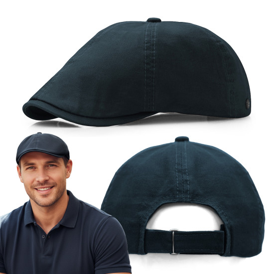 Kaszkiet męski bawełniany Peaky Blinders granatowy