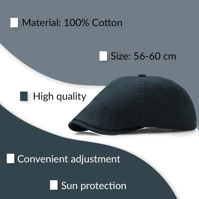 Kaszkiet męski bawełniany Peaky Blinders granatowy