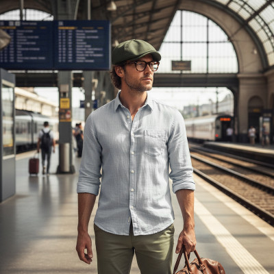 Kaszkiet męski bawełniany Peaky Blinders zielony