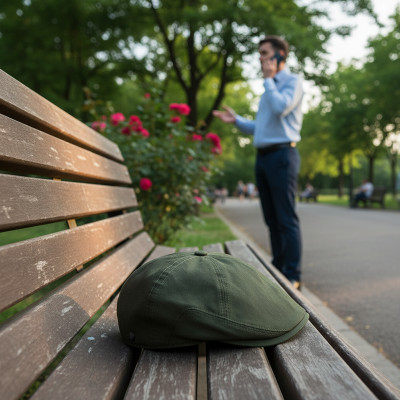 Kaszkiet męski bawełniany Peaky Blinders zielony