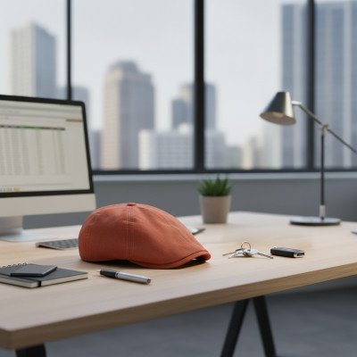 Kaszkiet męski bawełniany Peaky Blinders rudy